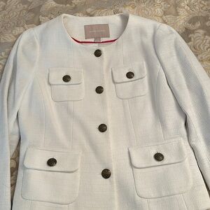 Banana republic size 2 blazer white mint condition